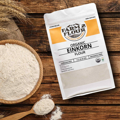 Farm2Flour Organic Einkorn Flour Display